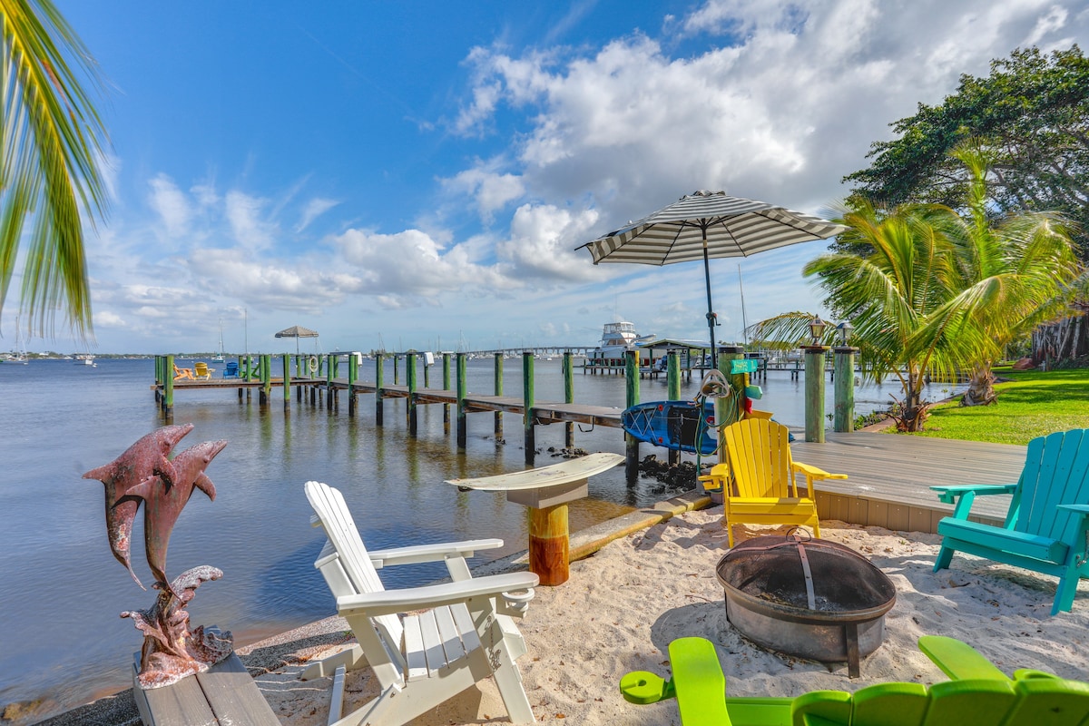 Waterfront Stuart Oasis w/ Hot Tub & Dock!