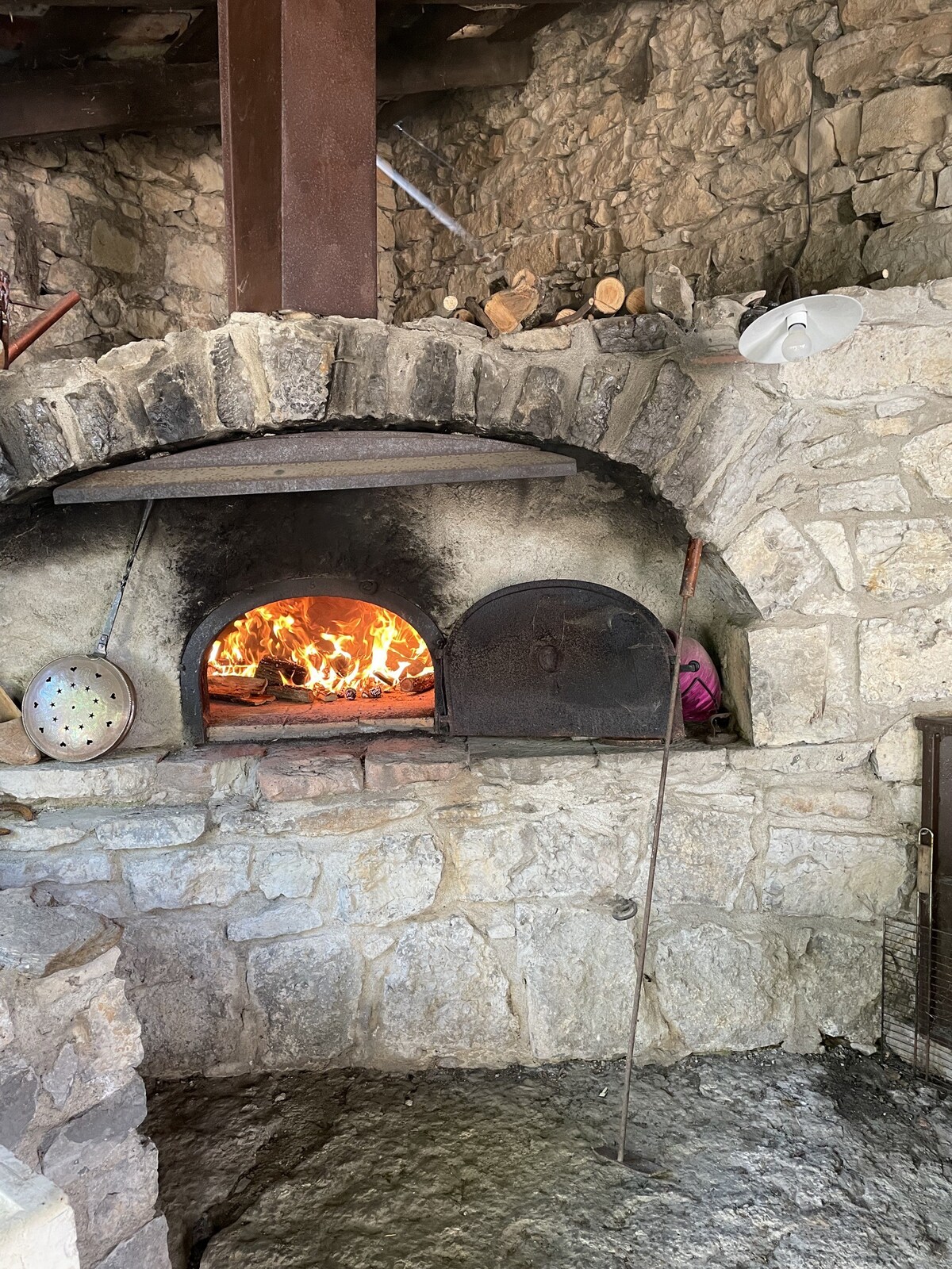 Stone farmhouse in the countryside