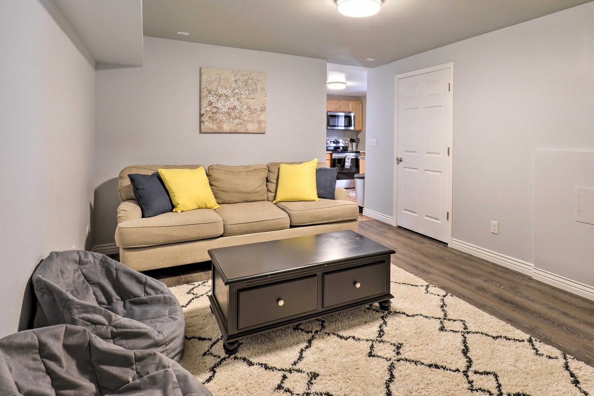 Cozy Orem Basement Apartment ~ 8 Mi to BYU!