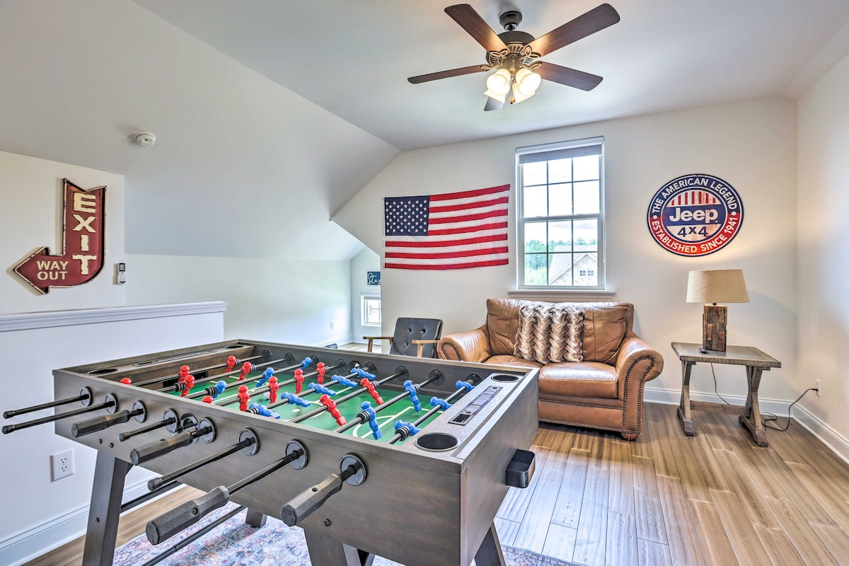 Family Friendly Calera Getaway w/ Game Room!