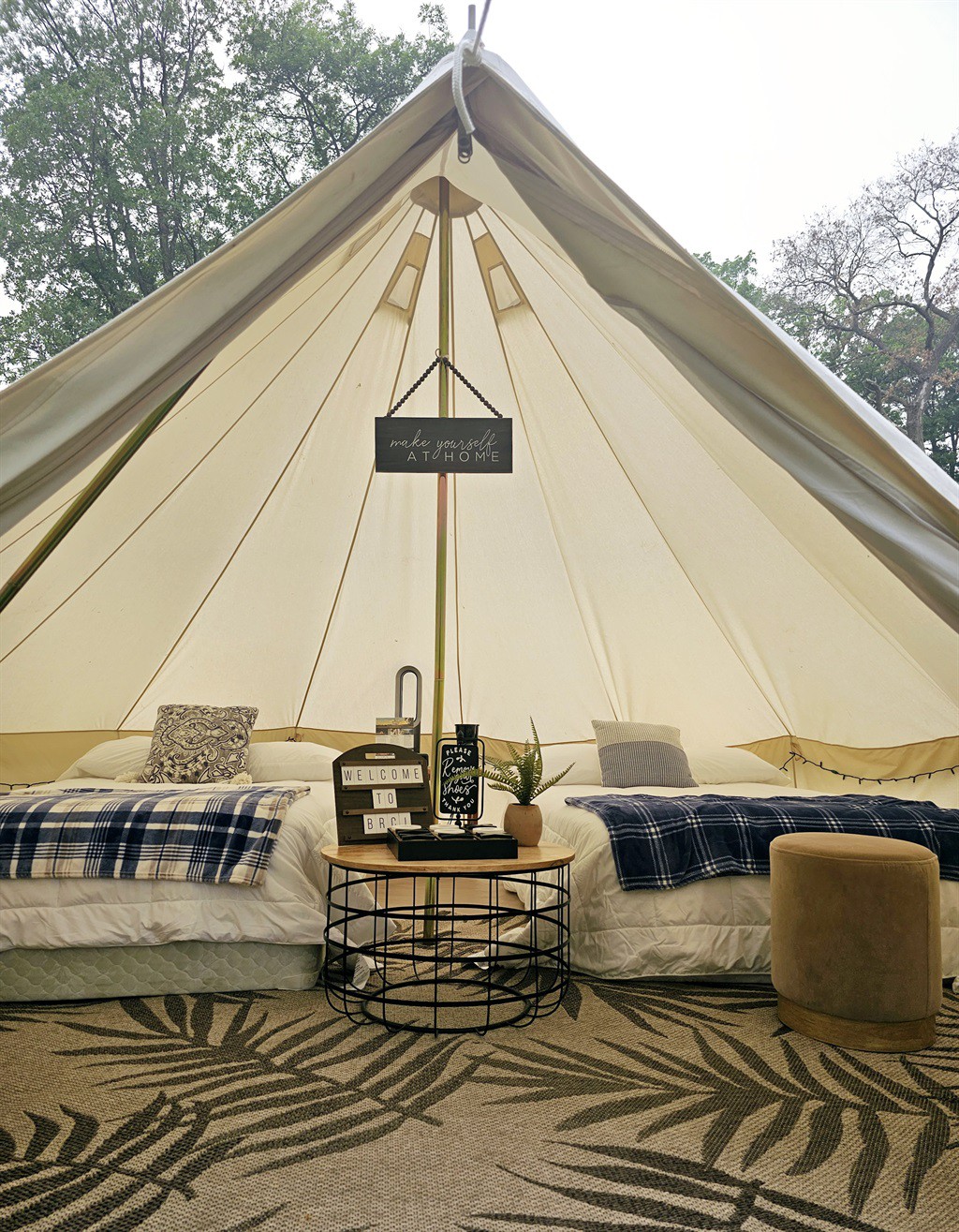 Glamp Tent at Historic estate Big Rock Creek