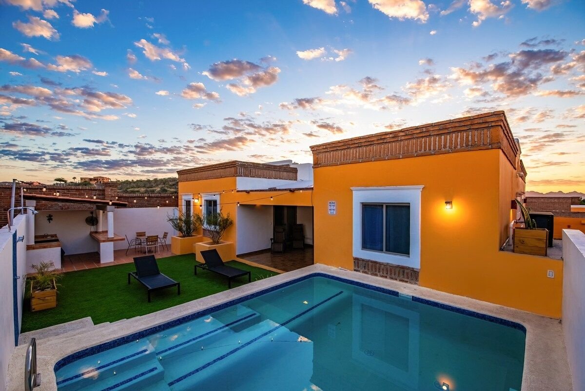 Heated pool in a gorgeous Mexican Villa