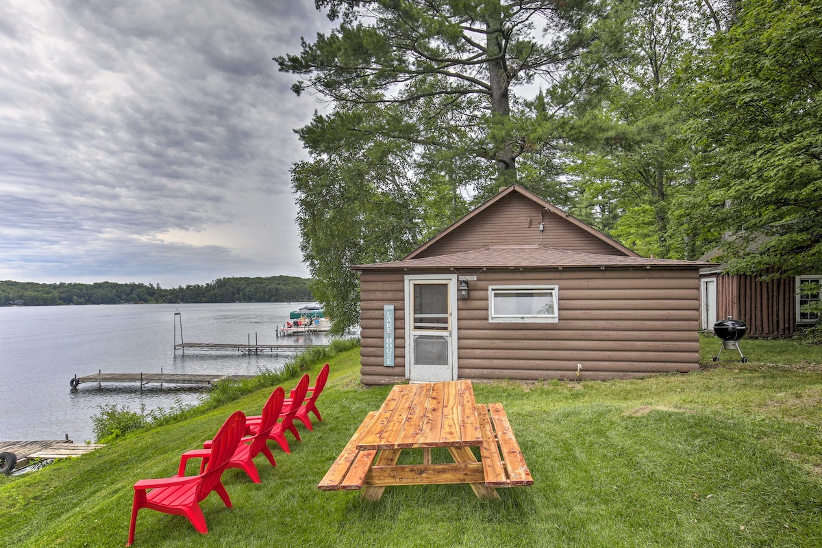 Lakefront Minocqua Cabin w/ Dock & Fire Pit!