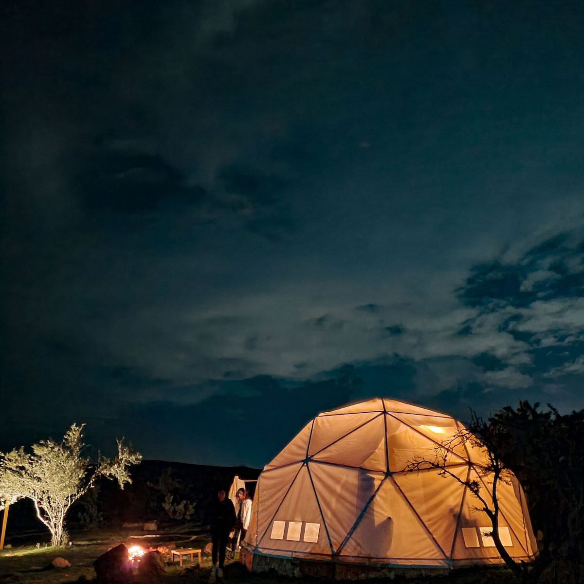 Glamping 2 camas, 4 personas, baño interior