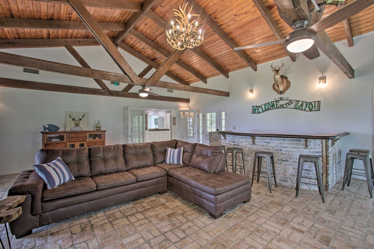 Expansive Theriot Retreat w/ Fishing Dock!