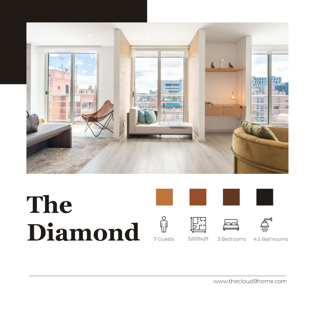 Cloud9| Designer XL Penthouse |The Diamond