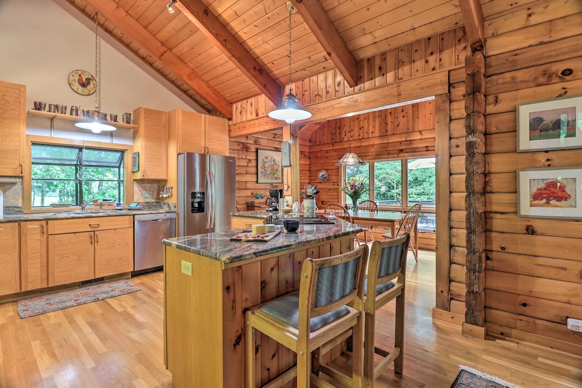 Tree-Lined Cruso Cabin w/ Game Room & Mtn Views!
