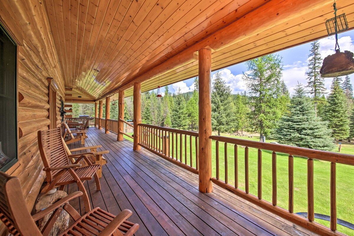 Waterfront Log Home w/ 95 Acres on Yaak River