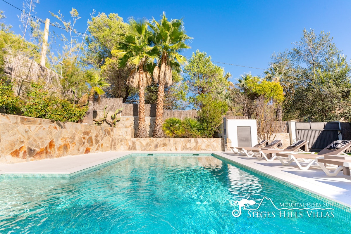地中海别墅-大花园、泳池和热水浴缸