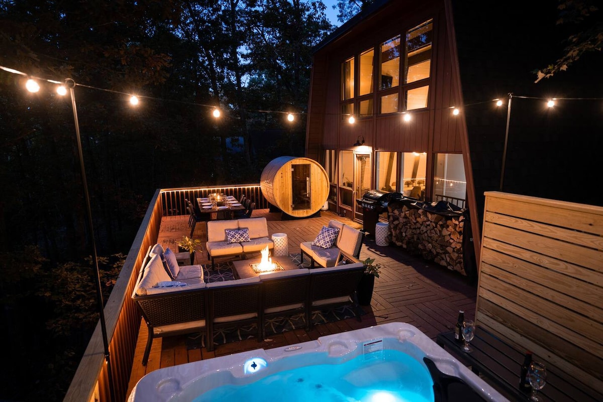 6卧室现代马萨努滕度假木屋，带热水浴缸和桑拿房