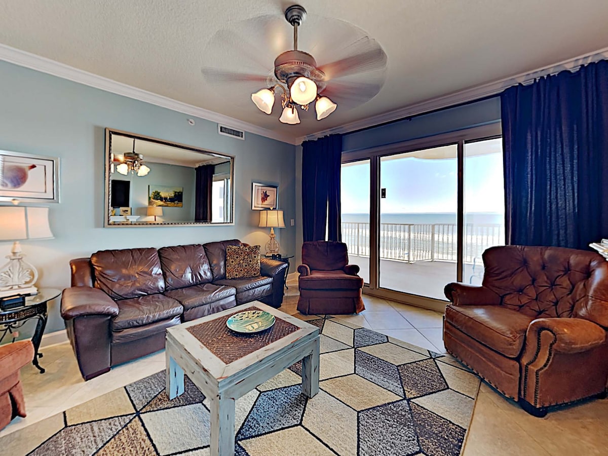 奥兰治海滩（ Orange Beach ）宽敞的海滨公寓（带海湾）