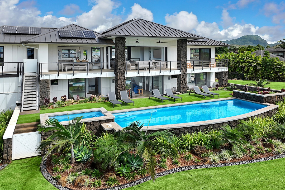 Hale Kahili Nui: 5 BR Ocean View Villa w/Pool+Spa!
