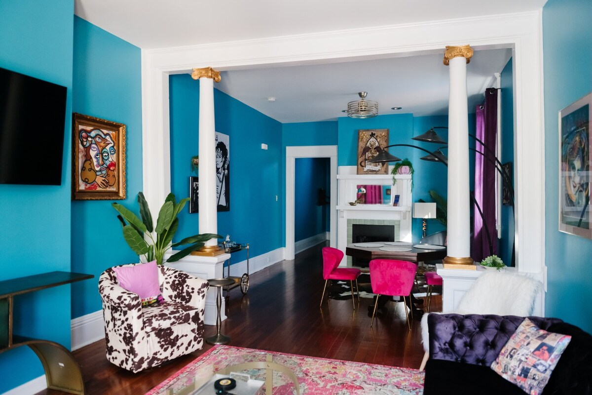 Art Inspired Mid-City Home w/King Bed