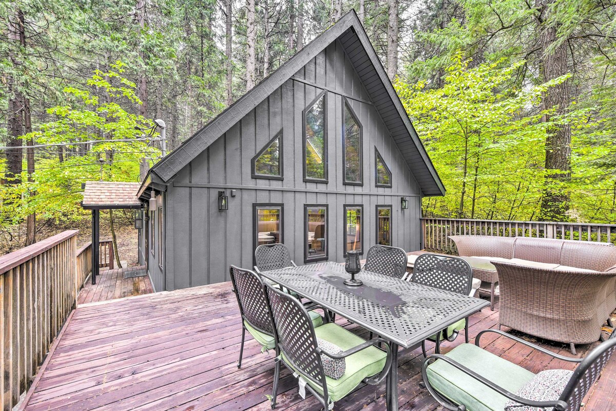 Pollock Pines A-Frame Chalet w/ Mod Updates!