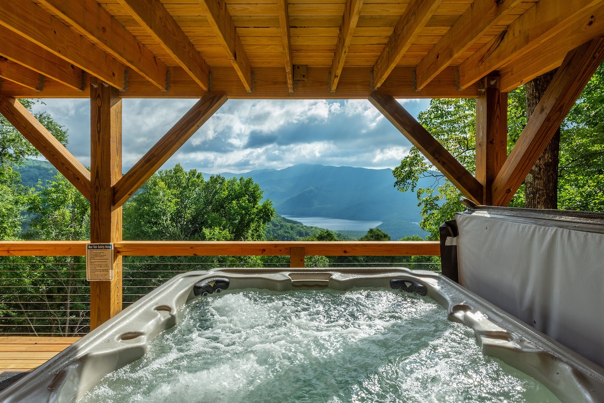 High Lake Lodge |热水浴缸和山景！