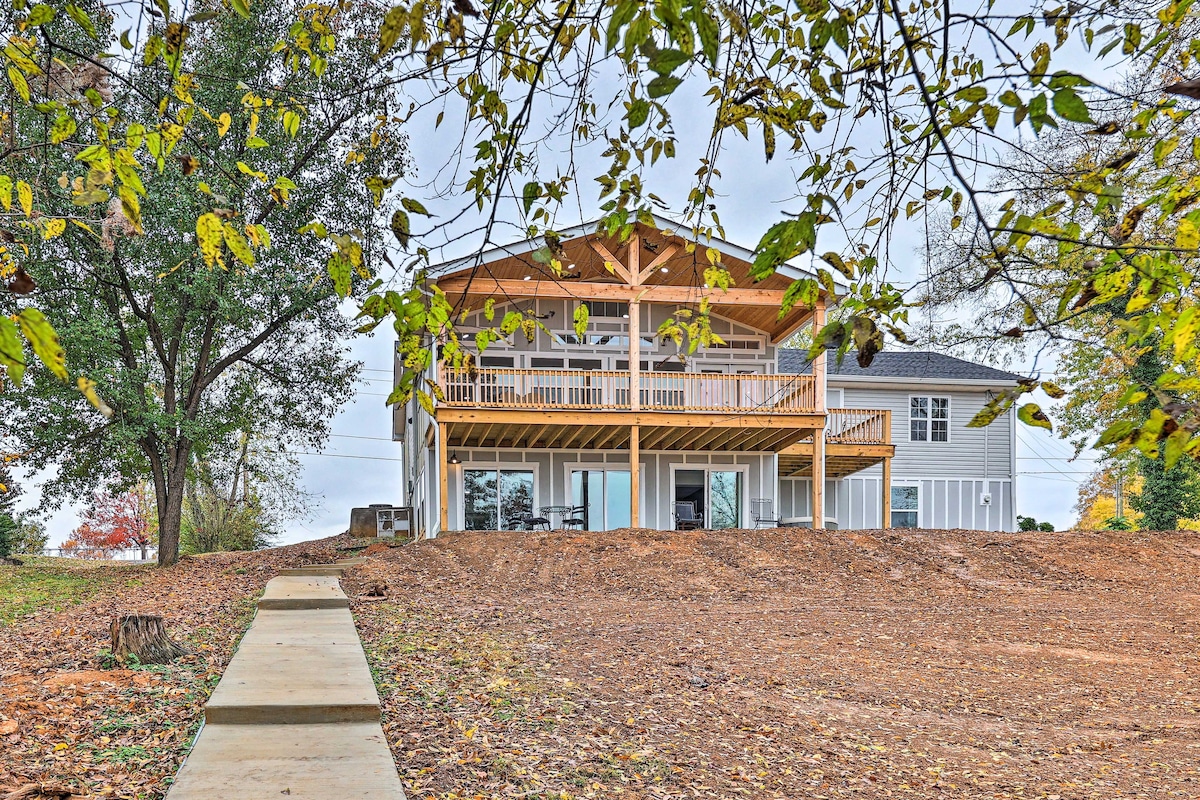 Spacious Lakefront Retreat w/ Hot Tub + Dock!