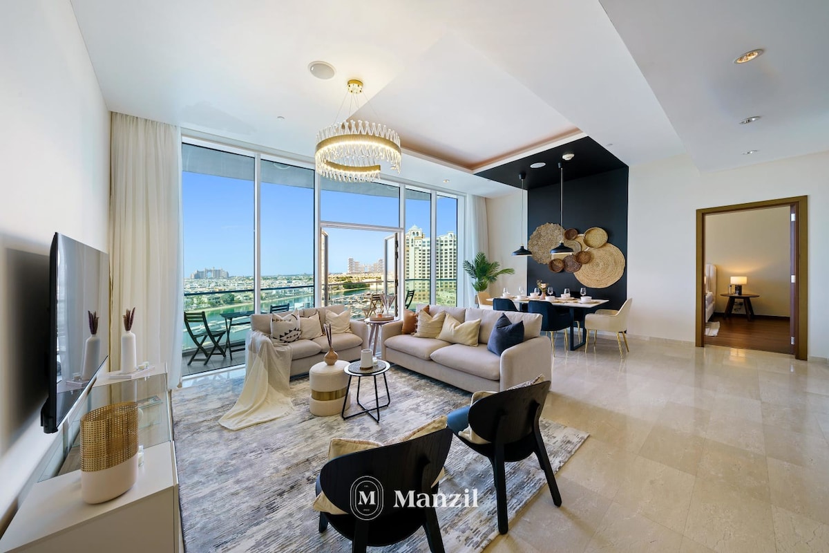 Manzil -位于棕榈岛的豪华3卧室公寓，带懒人河和Pvt海滩