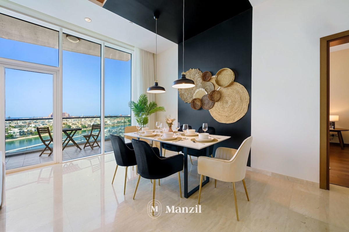Manzil -位于棕榈岛的豪华3卧室公寓，带懒人河和Pvt海滩