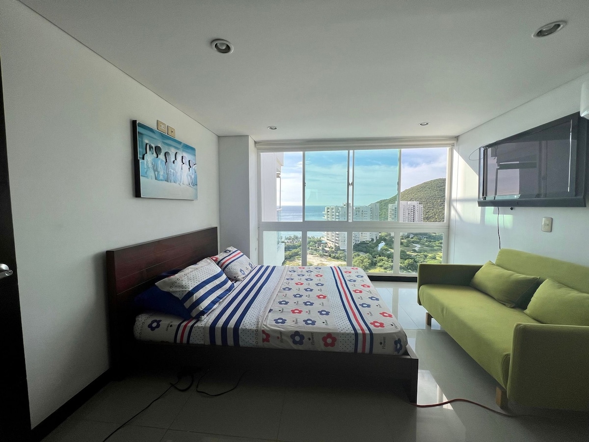 位于pozos colorados的Areia大楼是最好的家庭豪华公寓，有3间卧室，可俯瞰大海、山脉和湖泊