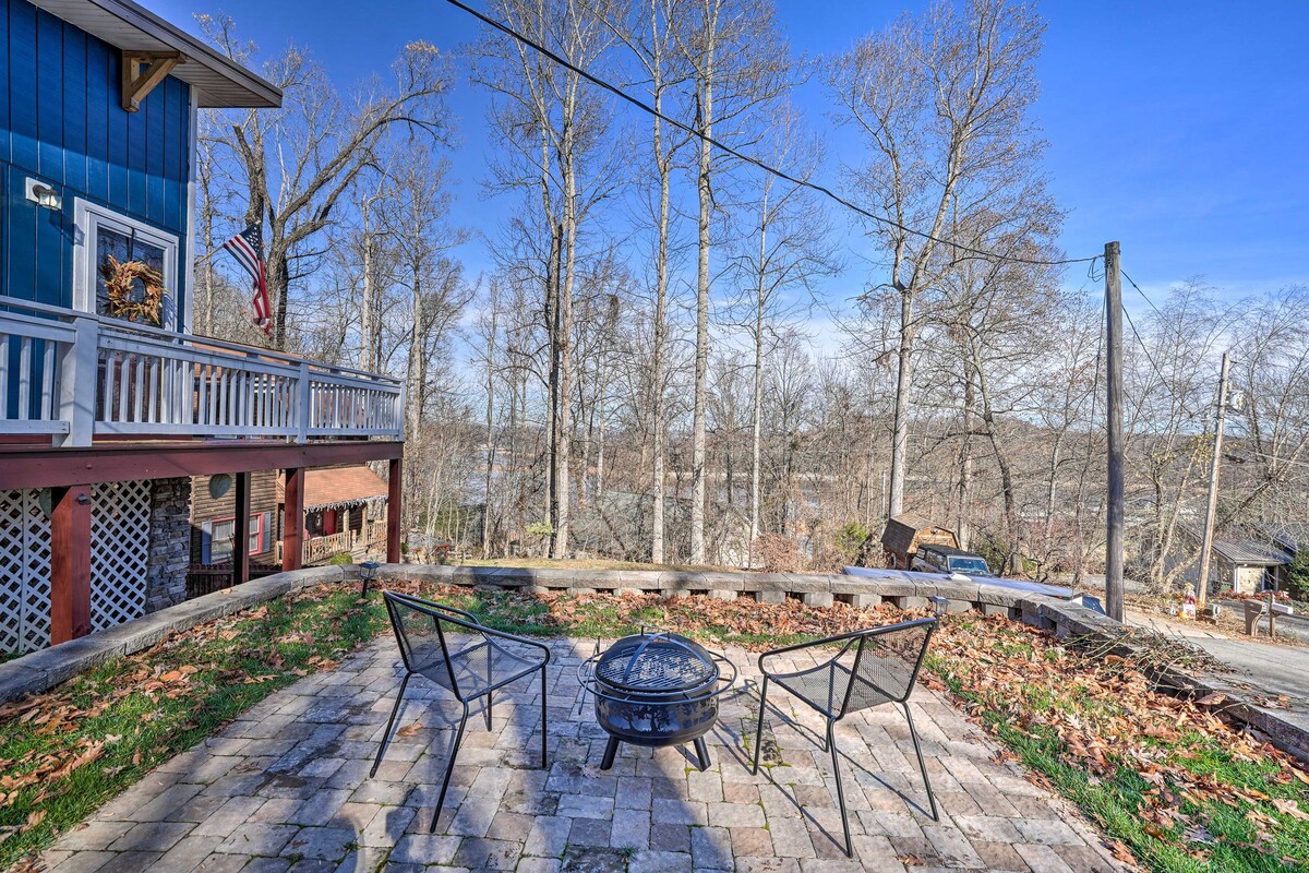 Gray Home w/ View of Boone Lake + Fire Pit!