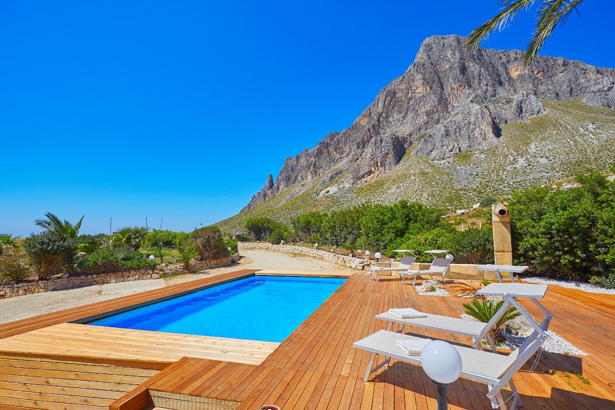 3卧室别墅，泳池，西西里岛，海滩600米