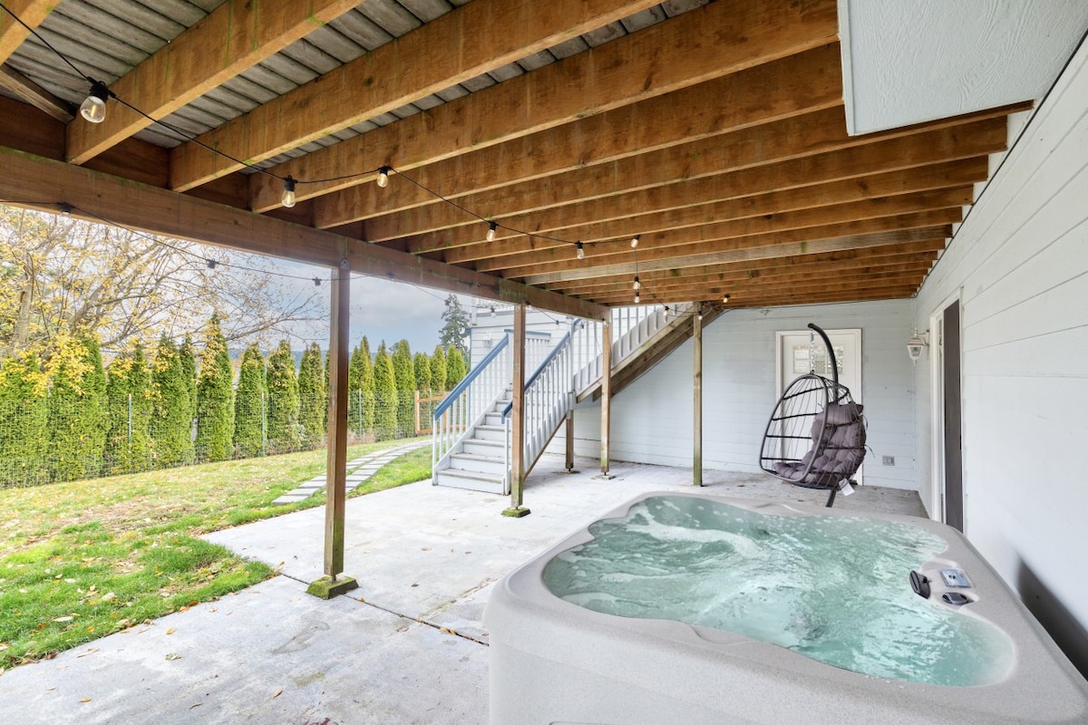 宽敞的6b3b房源，带水景+热水浴缸+游戏室