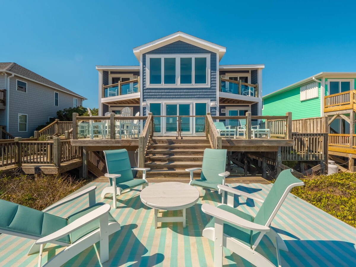Beach Coma | Oceanfront, Hot Tub on the Deck!