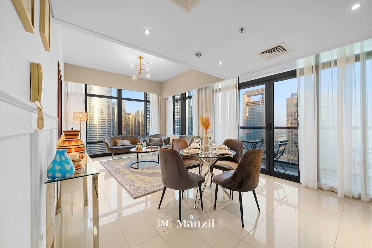 位于JLT的豪华2卧室公寓，位于迪拜（ Manzil ） ，位于JLT ，可欣赏湖景
