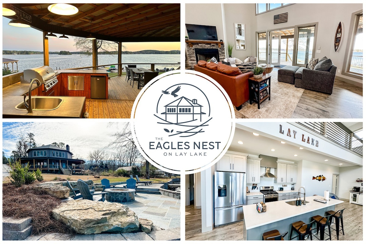 Eagles Nest @ Lay Lake w/ Outdoor Kitchen & Dock