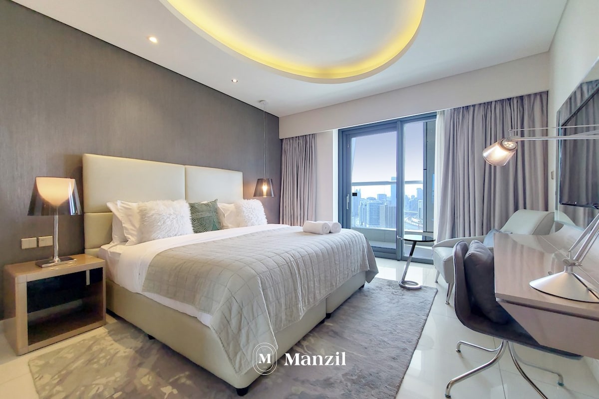Manzil -舒适的1卧室，位于Burj Khalifa景观