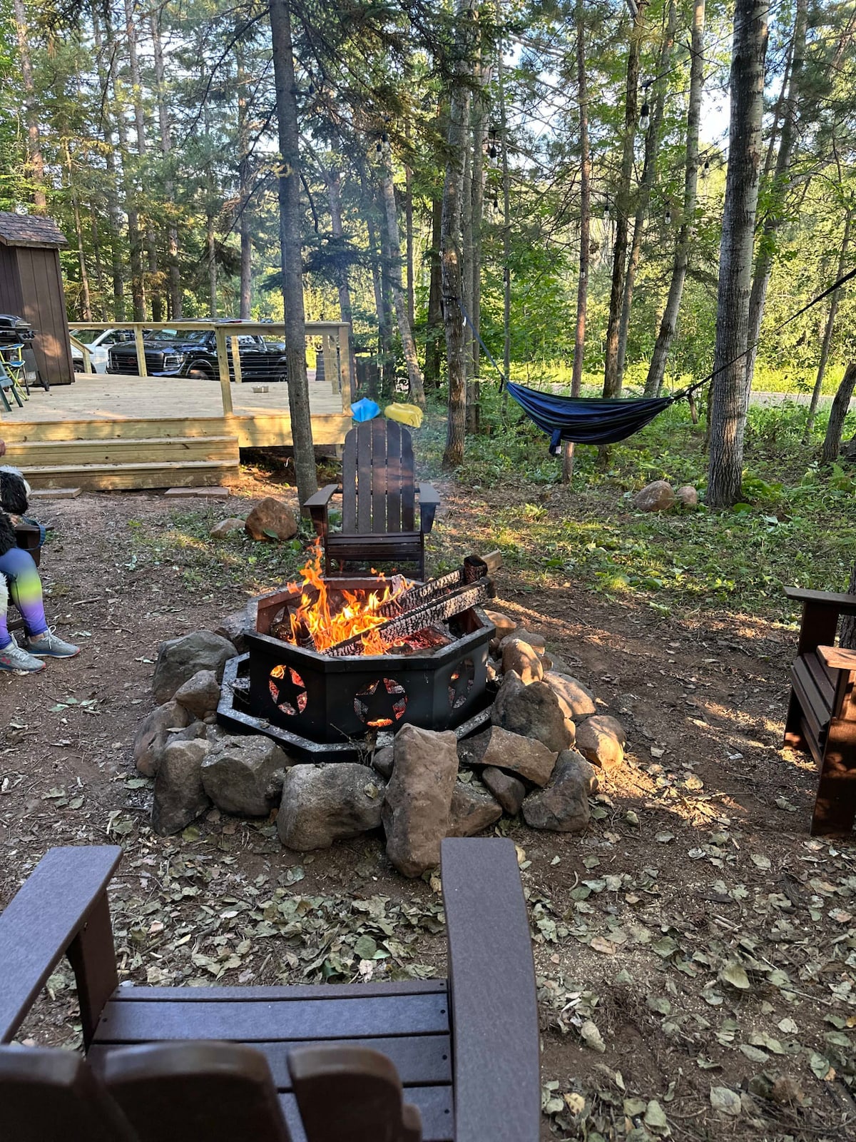 Rocky Pines U.P ~ Big deck, firepit, A/C, sauna