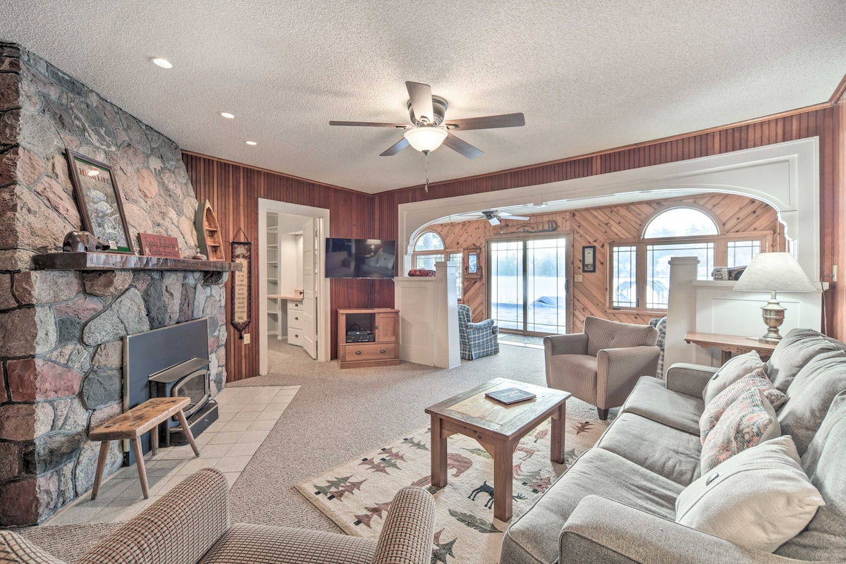 Spacious Home w/ Deck on Lake Chetek!