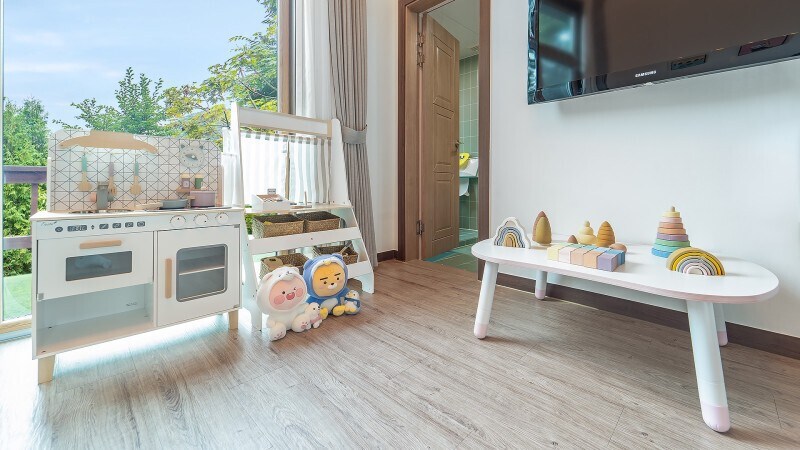 Kiwi 1 ，带小孩，位于Gapyeong宽敞花园的宽敞花园（安全门安装/儿童用品） -儿童房