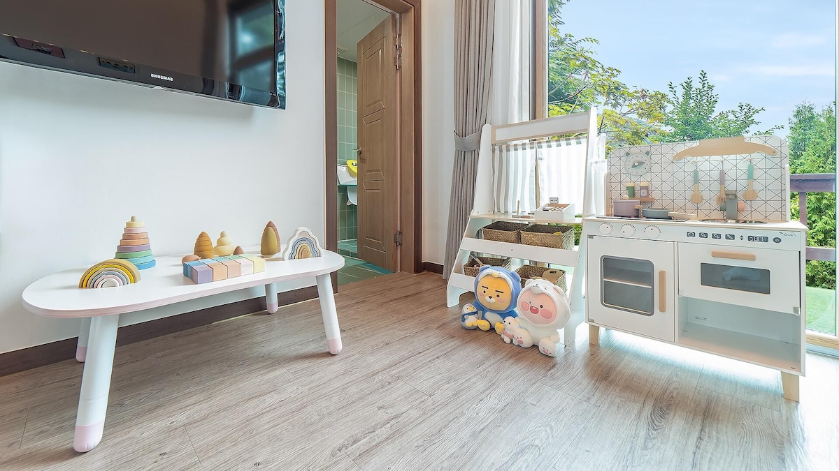 Kiwi 2 ，带小孩，位于Gapyeong宽敞花园的宽敞花园（安全门装置/儿童用品） -儿童房