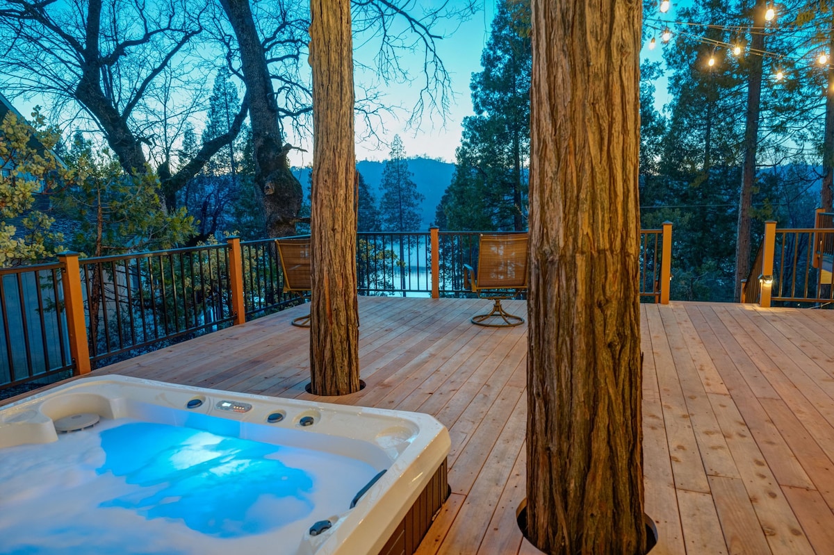 湖景小屋（ Lakeview Lodge ） ，带船票、热水浴缸、湖景！