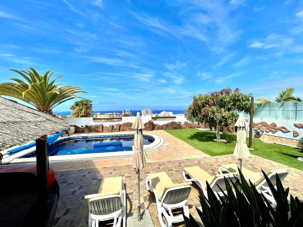 Villa Azul Wifi, piscina privada,BBQ, TenerifeSur