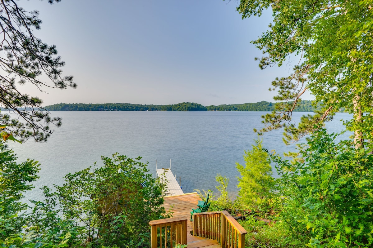 Lakefront Harrisville Cabin w/ Dock & Decks!