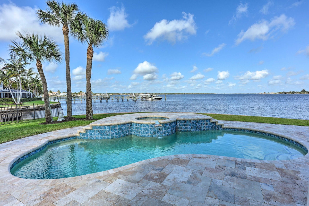 Upscale Waterfront Palm City Home w/ Dock!