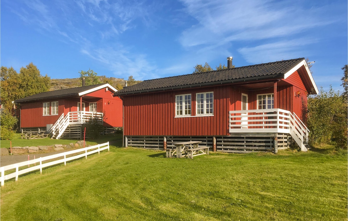 Beach front home in Offersøy with sauna