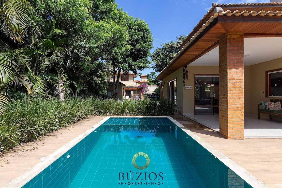 BZ40 180 m da praia! Casa completa com piscina