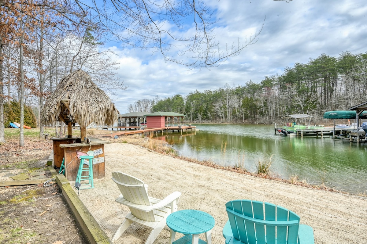 4BR lakefront home with hot tub, dock, game room