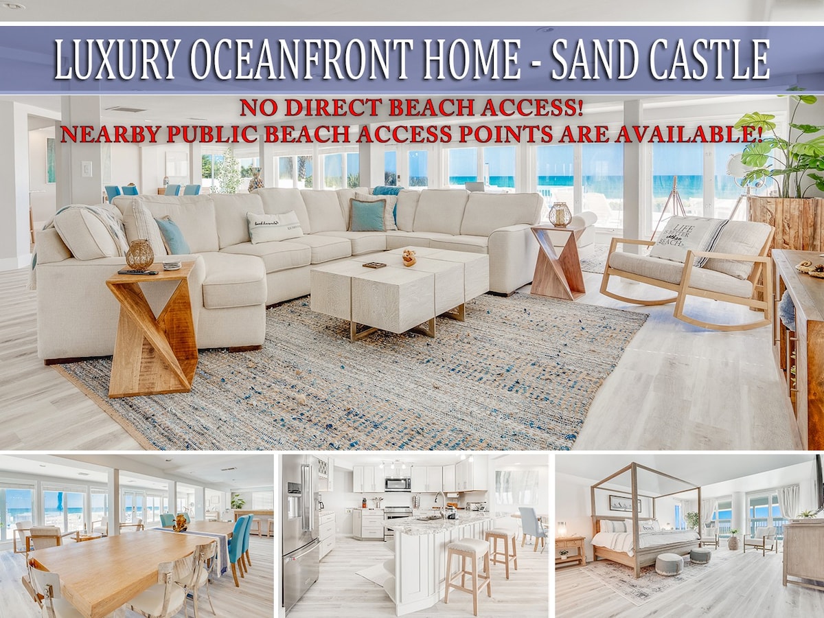 True Oceanfront Home! 7BR/5.5BA Sand Castle