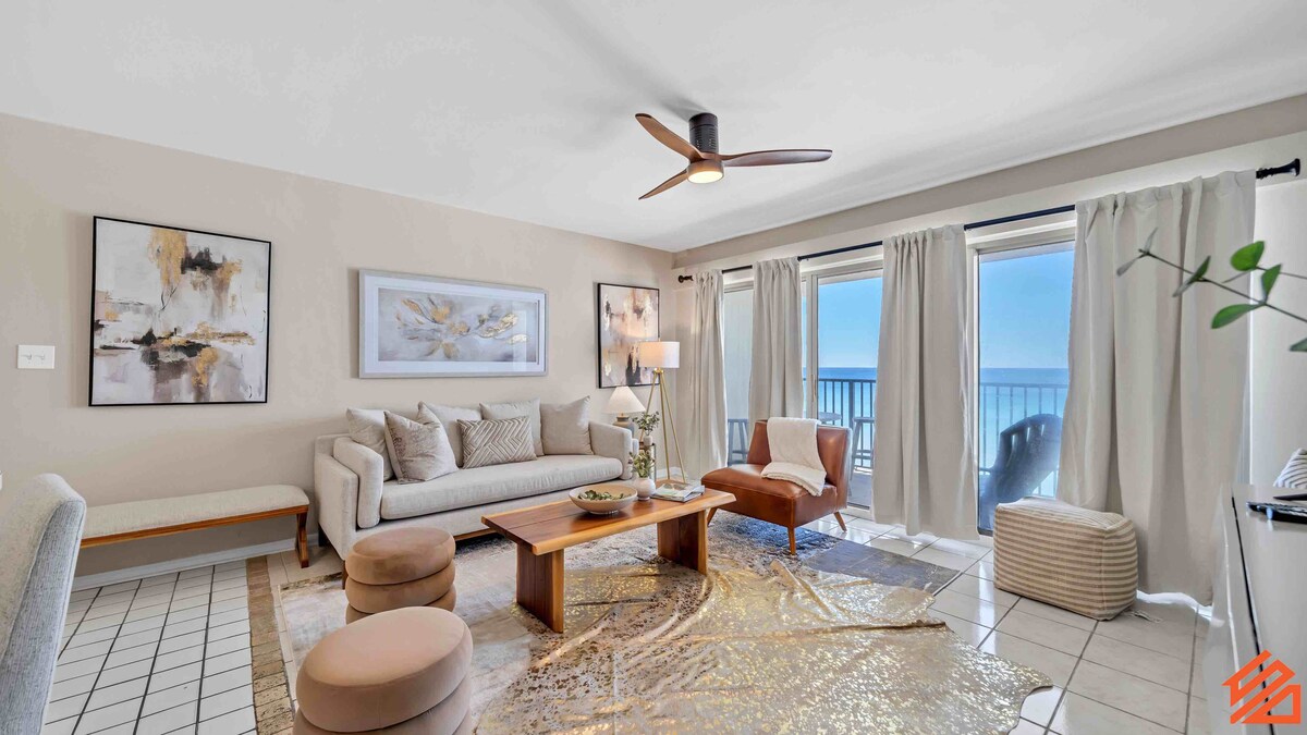 Bright, Beachy, Glam Gulf Front 1BR Condo w/ Bunks