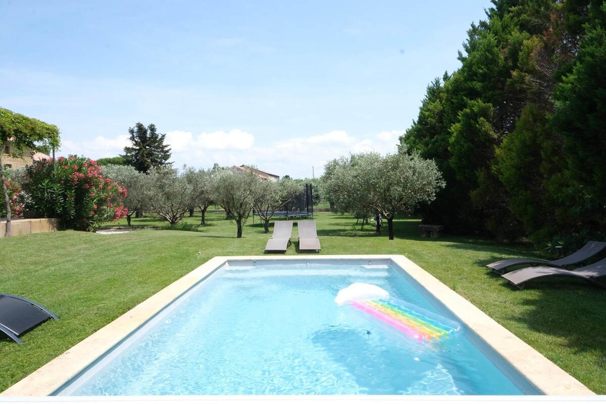 pretty vacation rental with pool in bédarrides nea