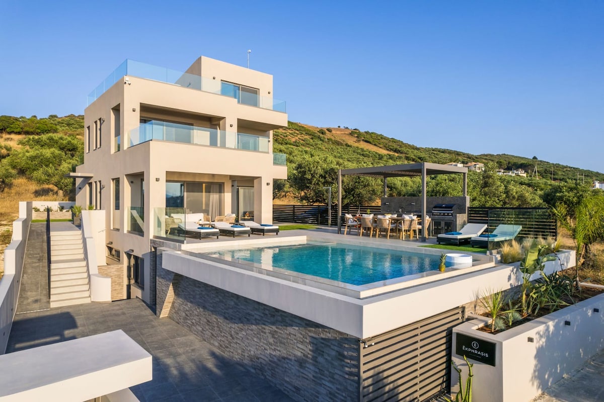 Villa Ekphrasis with sea view and Jacuzzi
