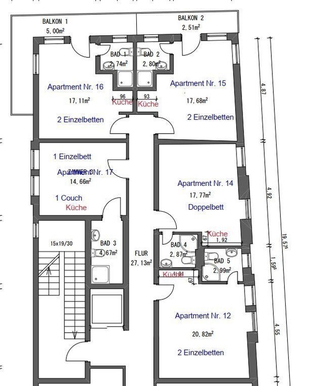 位于Zwingenberg的112平方米公寓/公寓（ 184987 ） ，可容纳10人