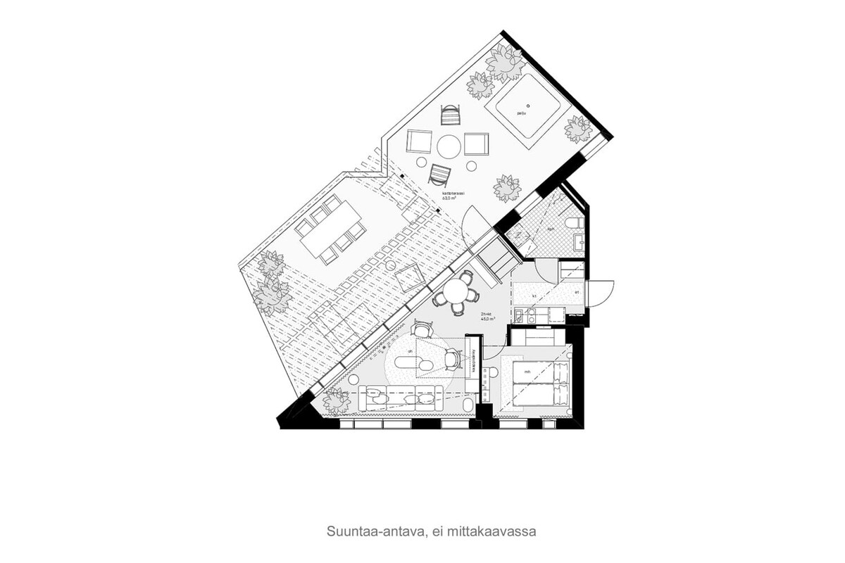 Luxurious 1BR Apt | Kansi | Jacuzzi & 60m2 Terrace