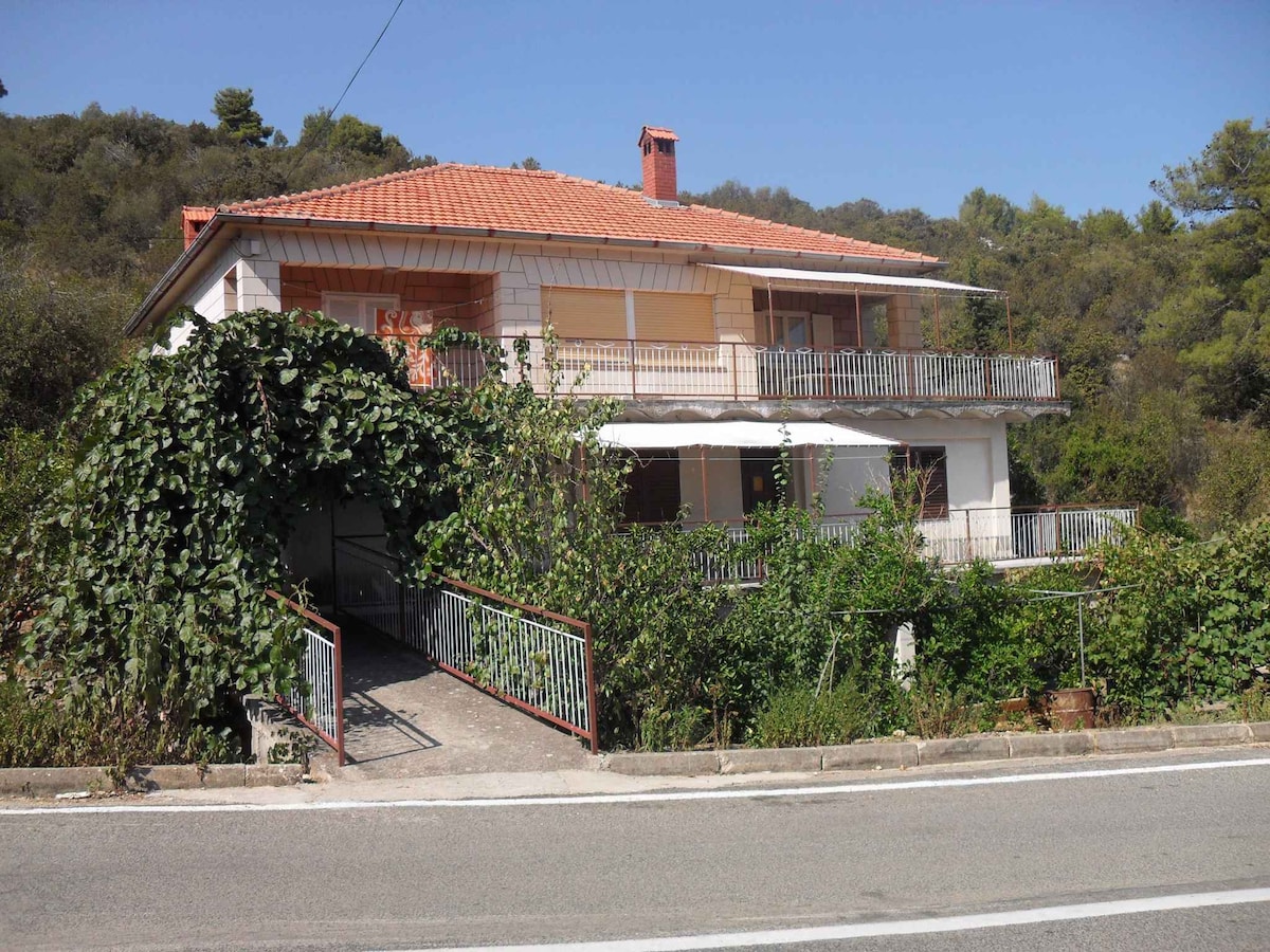 Holiday home with terrace and barbecue