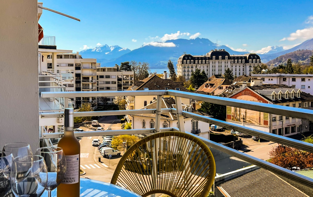 Penthouse vue incroyable lac et montagnes