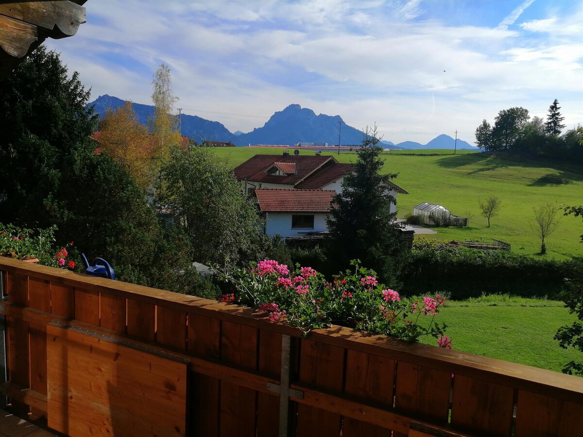 Ferienwohnung mit Blick auf die Alpen